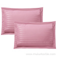 Custom 100% Polyester Microfiber stripe Satin Pillowcase